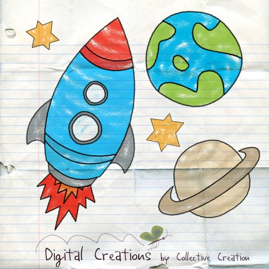 Рисуем ракету с детьми. Рисунок на тему космос. Рисование для детей космос. Рисунок ко Дню космонавтики. Космический рисунок для детей.