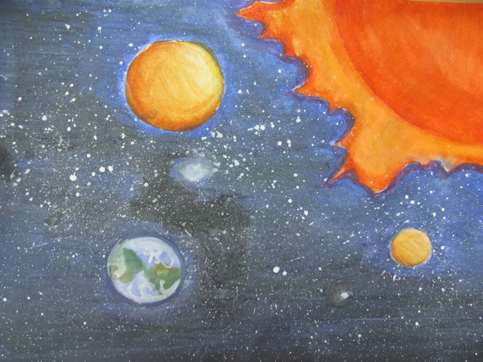 Рисунок на тему космос красками. Космос глазами детей. Космос рисунок для детей. Рисование для детей космос. Космический пейзаж.