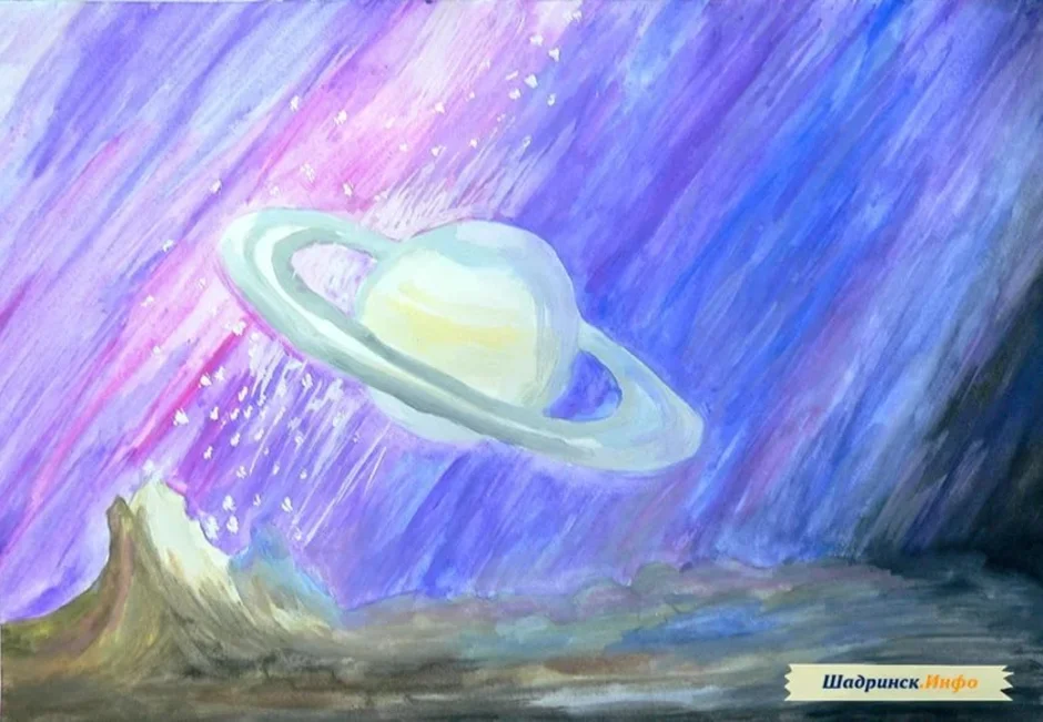 Космический пейзаж 6 класс музыка конспект. Рисунок на тему космос. Рисунок на космическую тему.