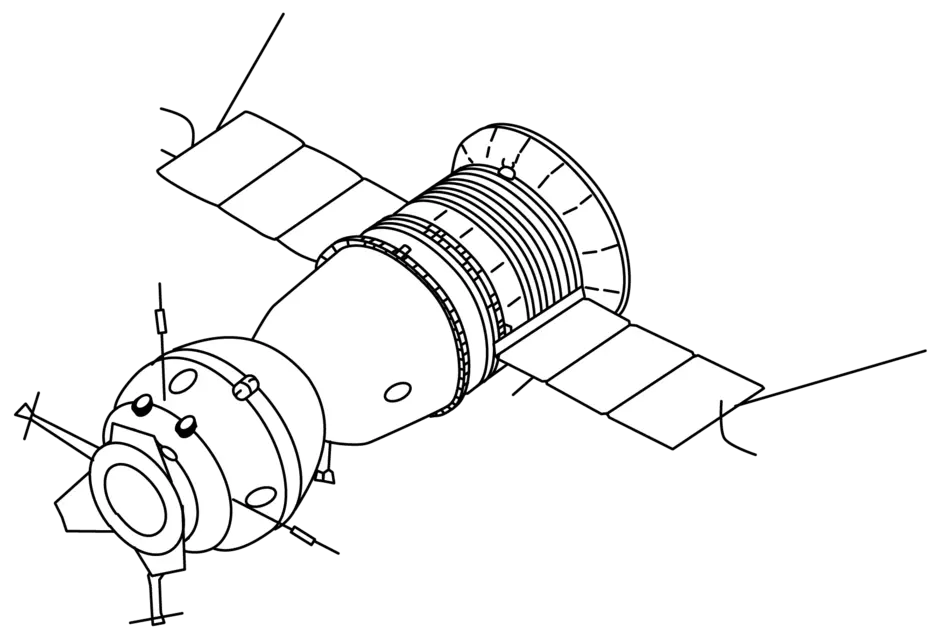 Космос рисунок спутник