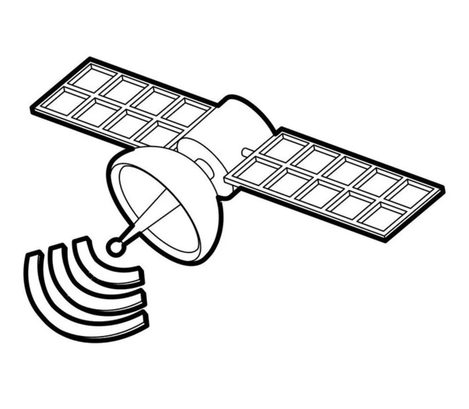 Спутник простой рисунок