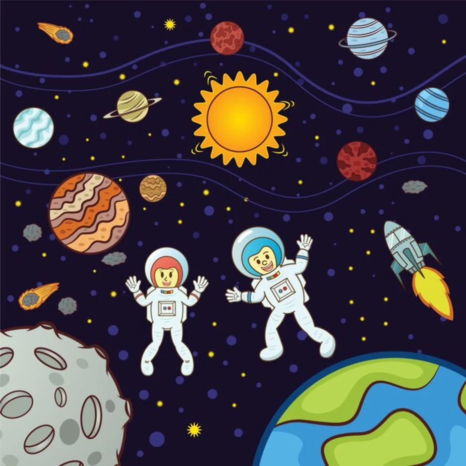 Рисунок планет в космосе. Космос для дошкольников. Детям о космосе. Тема космос для детей. Рисунок на космическую тему.