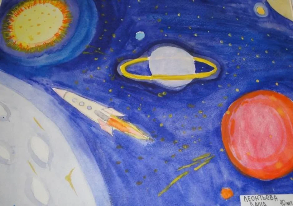 Рисунок про космос в детский сад. Рисование для детей космос. Рисунок на тему космос. Рисунок на космическую тему. Рисование с детьми на тему космос.