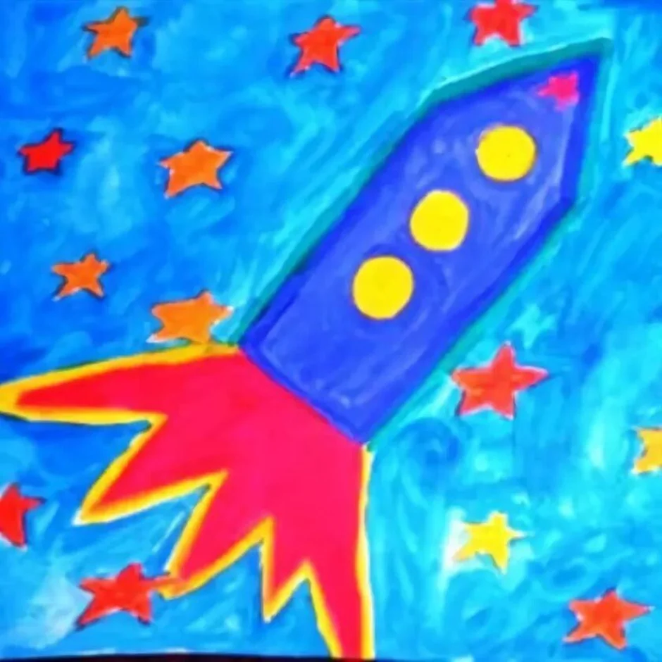 Нод день космонавтики. Рисунок на тему космос. Рисунок на космическую тему. Рисование для детей космос. Рисование в старшей группе космас.