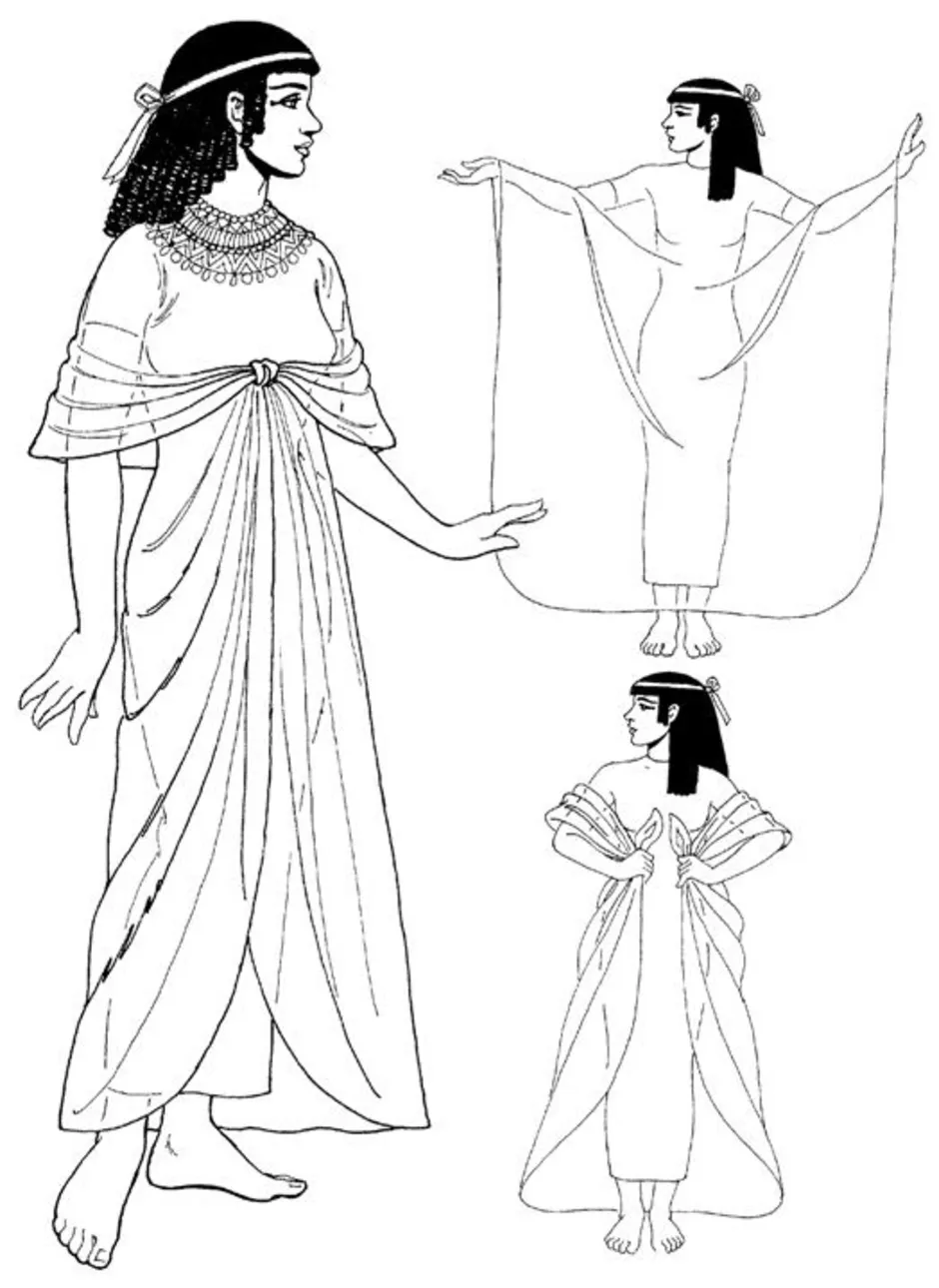 Женская одежда древнего Египта калазирис