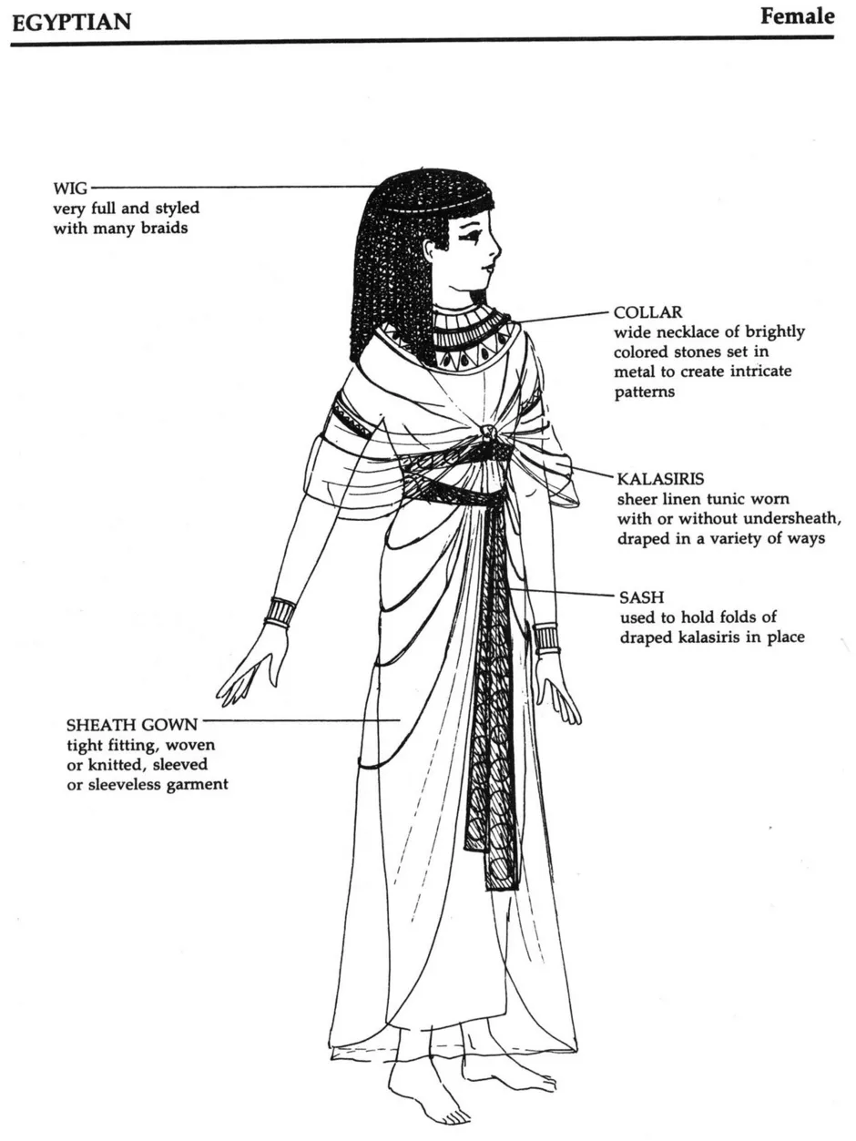 Костюмы древнего египта рисунок