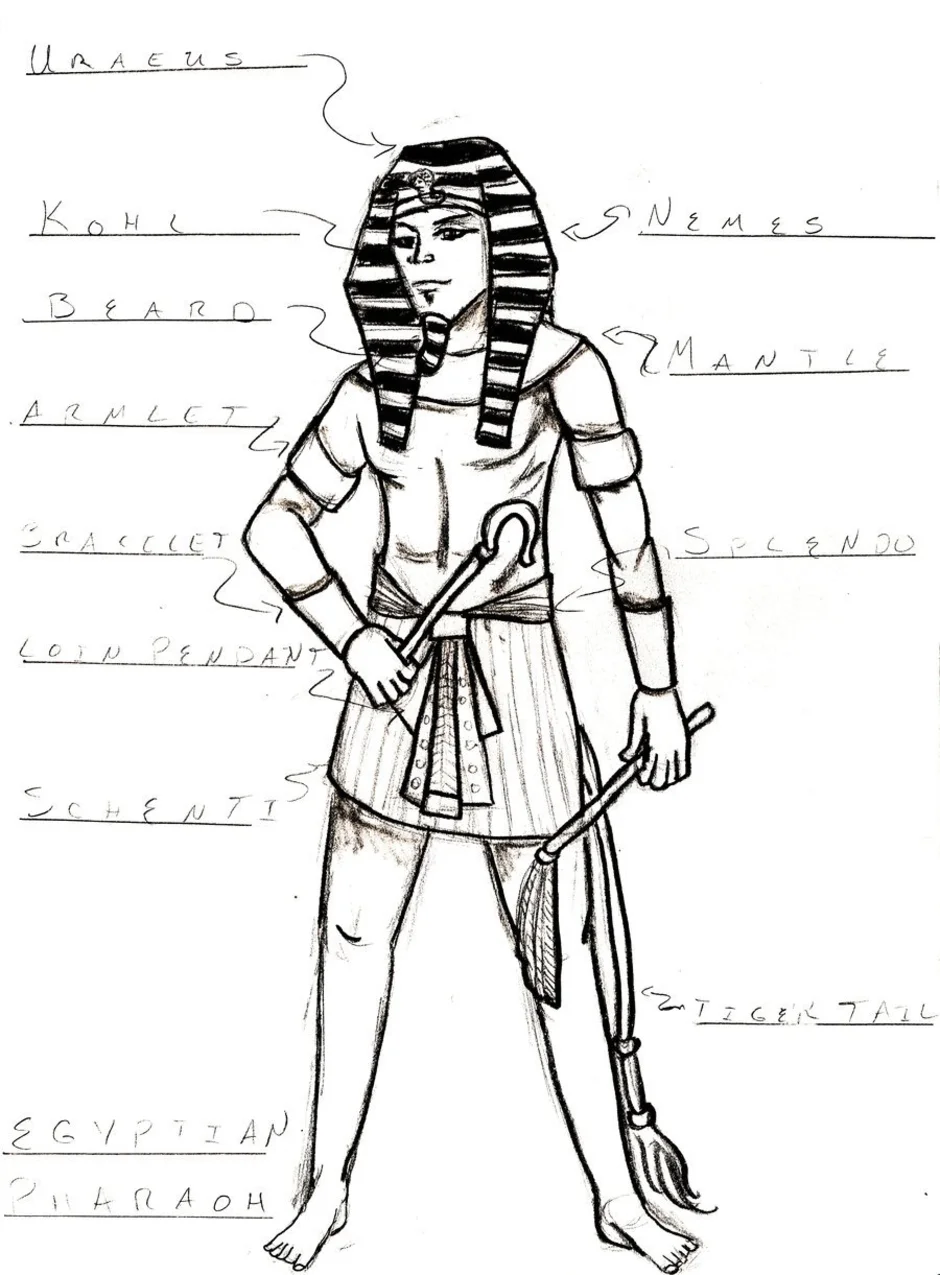 Древний египет рисунки 5 класс изо. Рисунок фараона древнего Египта. Фараон древнего Египта раскрашенный. Фараон Египта Тутанхамон эскиз. Египетский фараон рисунок в полный рост.