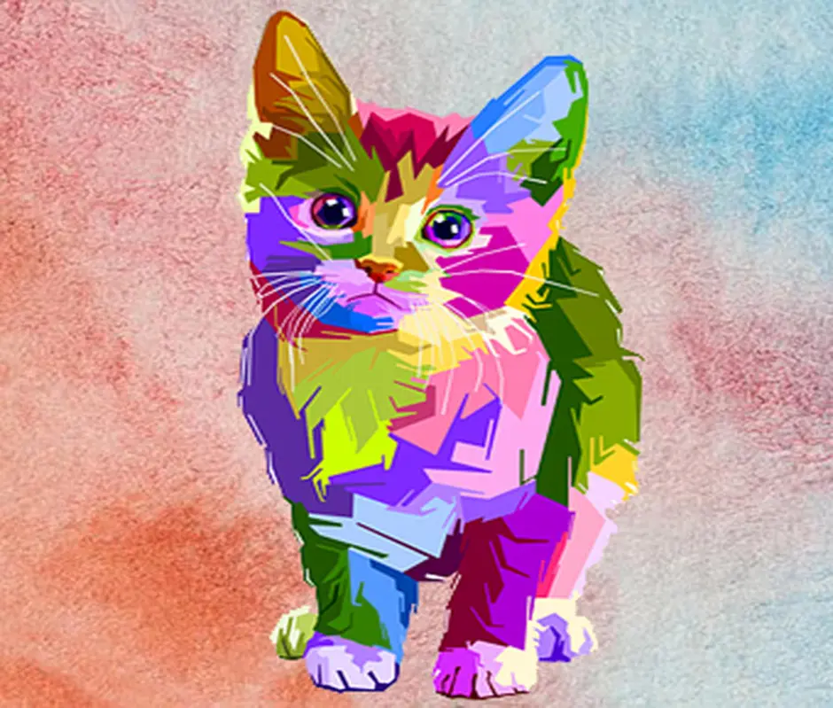 Кот рисунок цветной. Кошки цветные. Разноцветные котята. Разноцветный кот. Цветная кошечка.