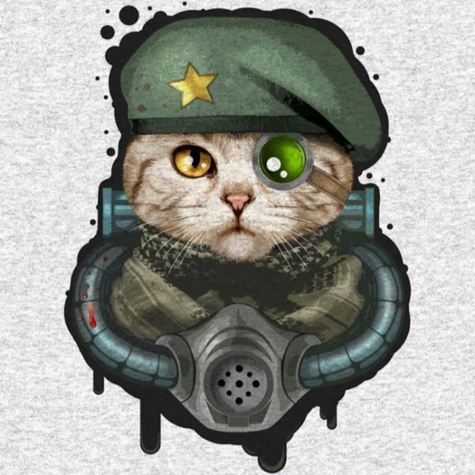 Нарисовать военного кота