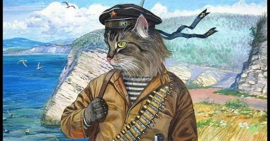 Нарисовать военного кота