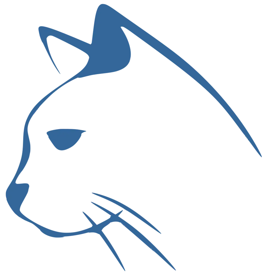 Логотип кота. Логотип кошка. Силуэт мордочки кошки. Логотип кошачьей морды. Силуэт головы кота.