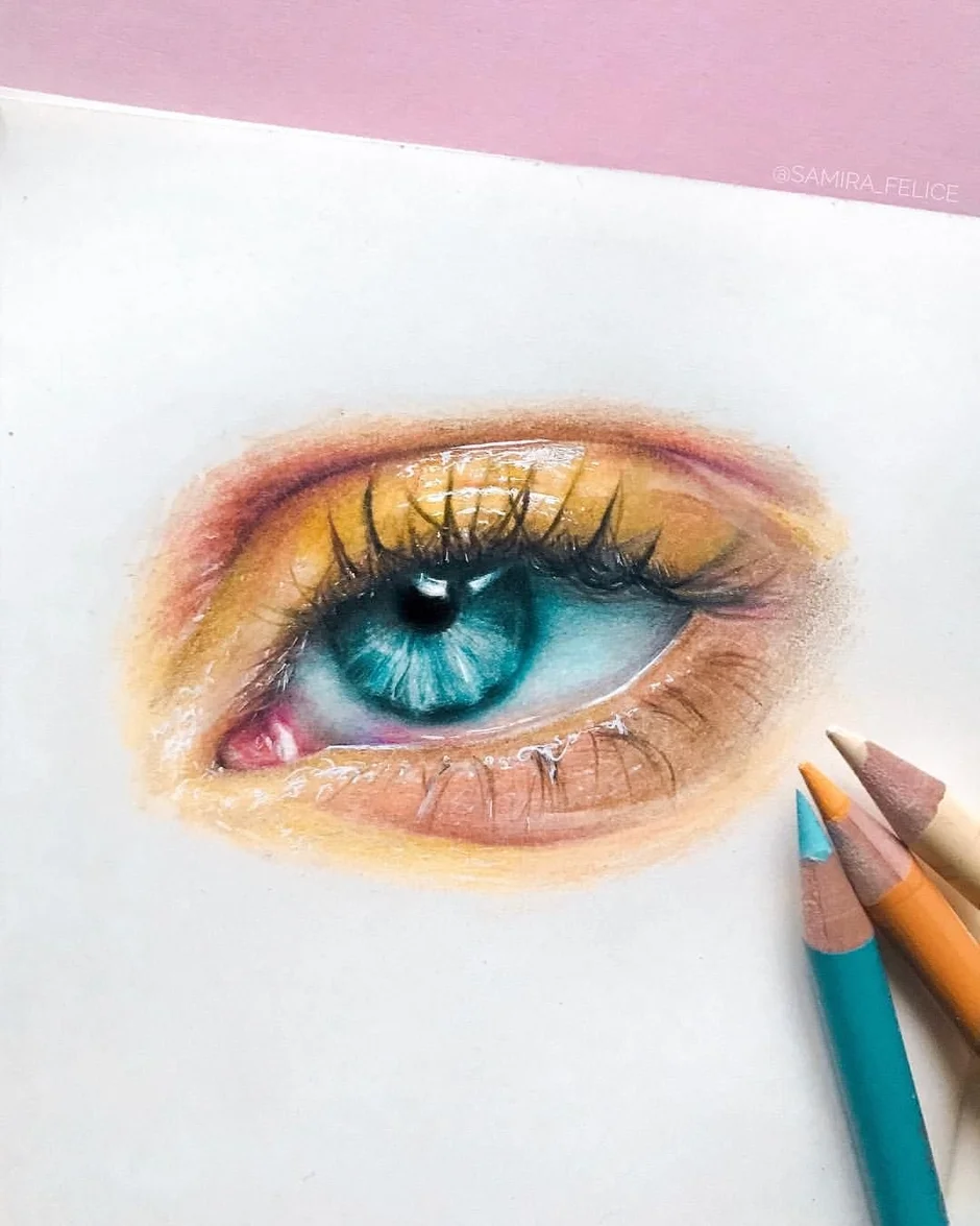 Красивые рисунки цветными карандашами