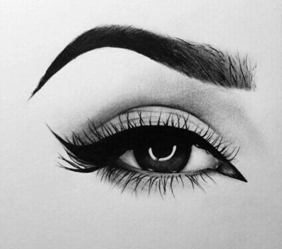 Глаз карандашом