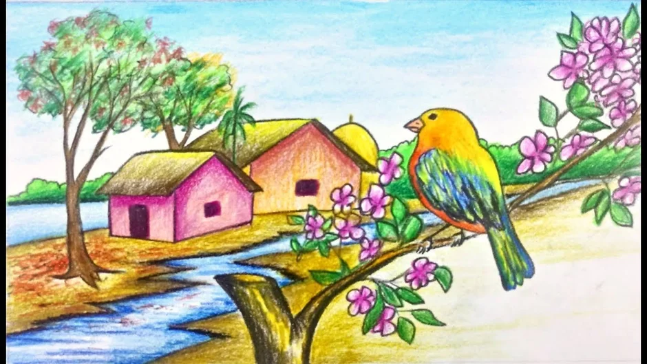 Как нарисовать весну карандашом поэтапно 4 | Рисунки цветов, Цветочные рукава тату, Карандаш