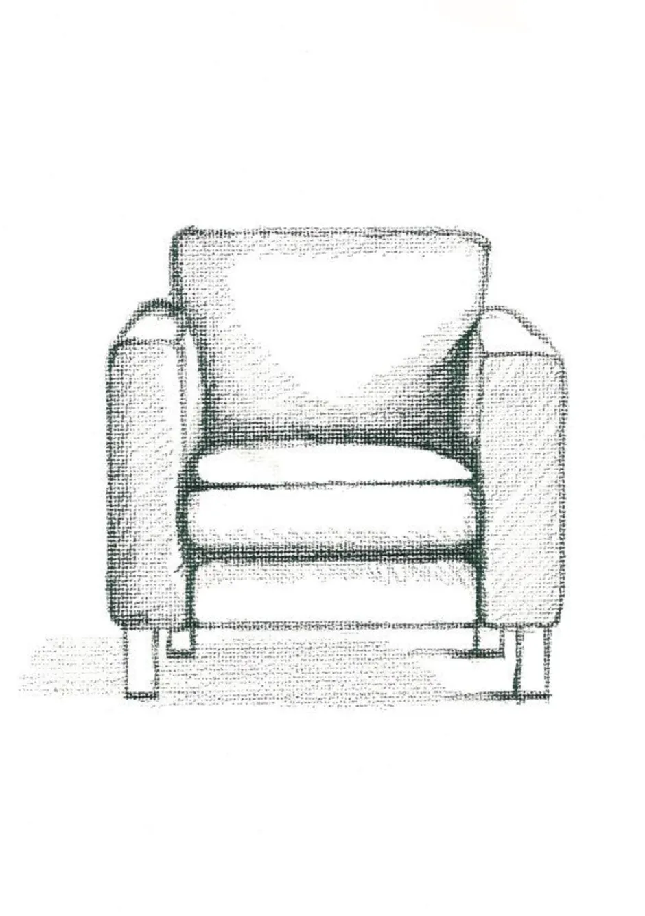 Объемное кресло рисунок