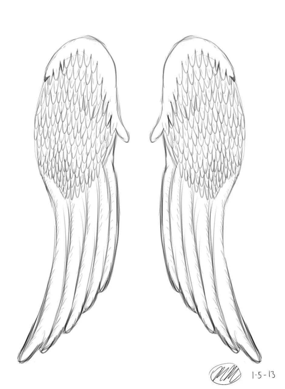 Крылья ангела картинки для срисовки