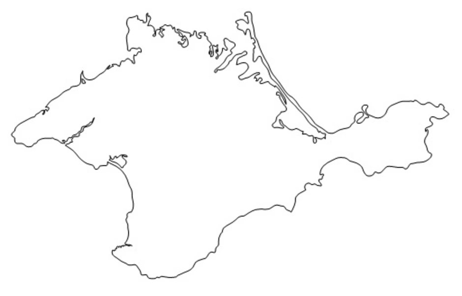 Контурная карта крыма. Очертания Крымского полуострова. Контур полуострова Крым. Крым карта контур полуострова. Крымский полуостров карта контур.