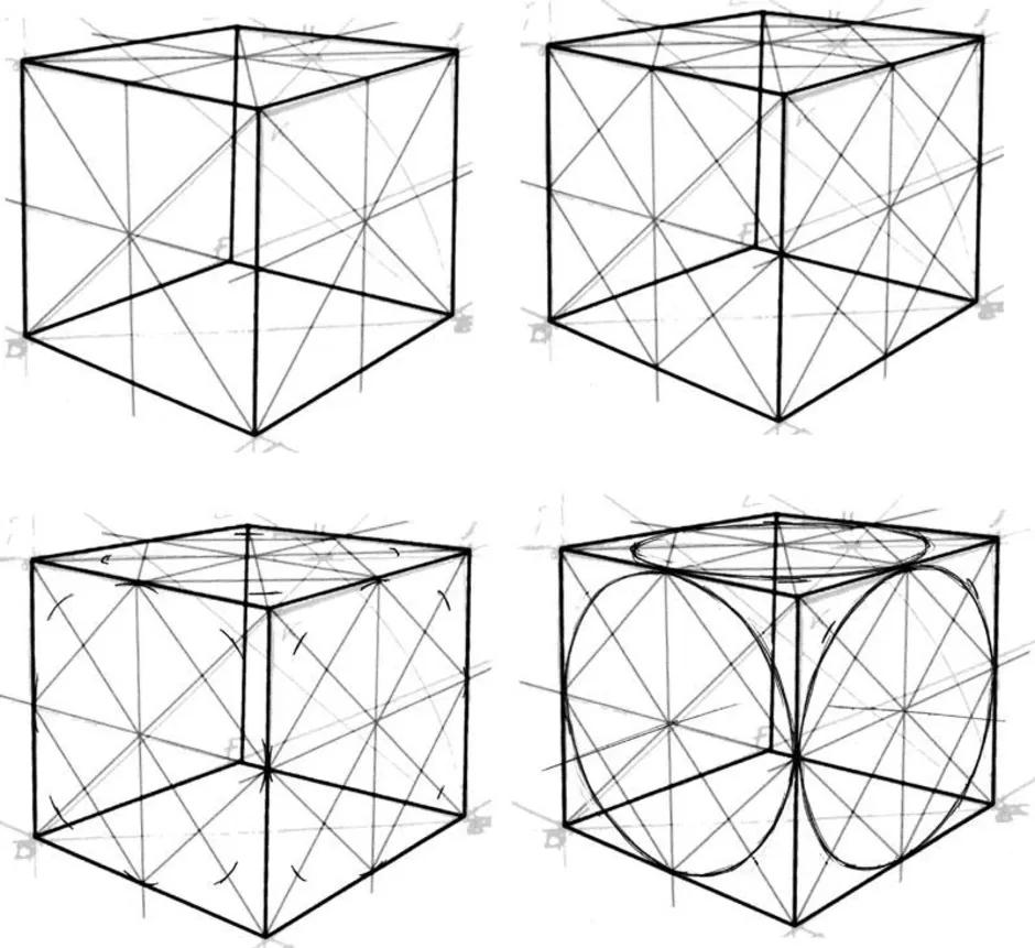 Как построить куб рисунок