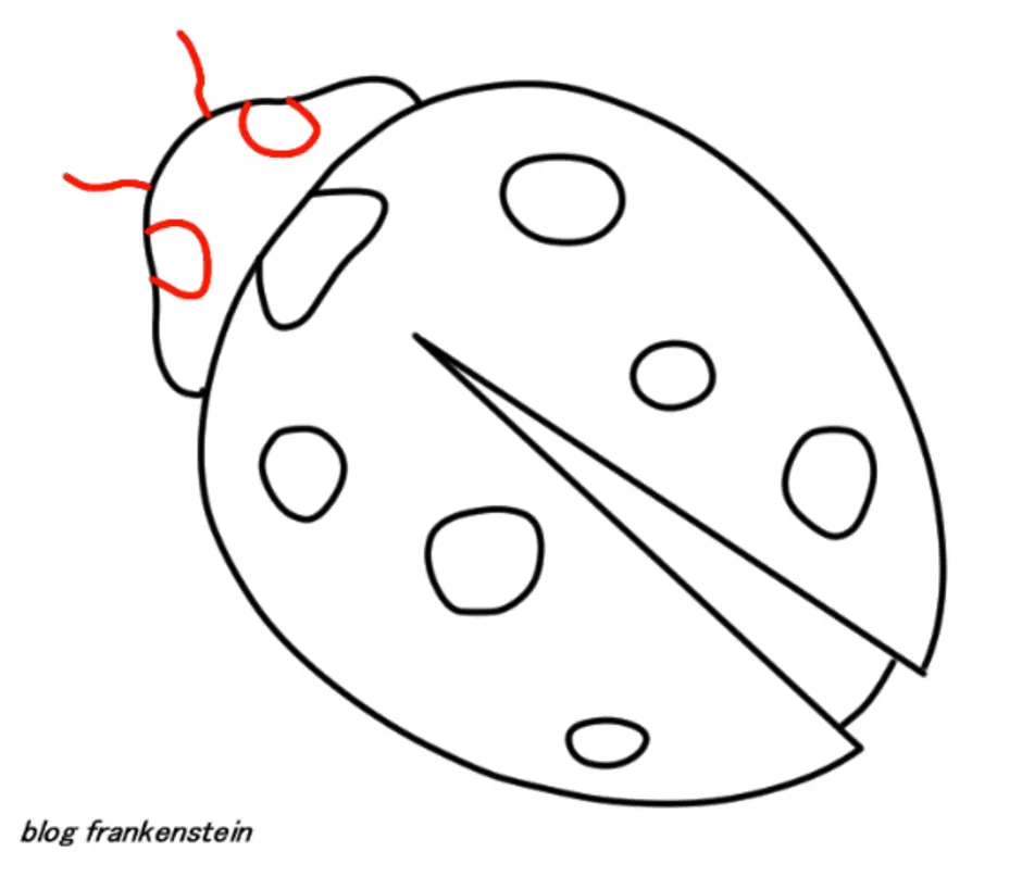 Нарисовать божью коровку поэтапно