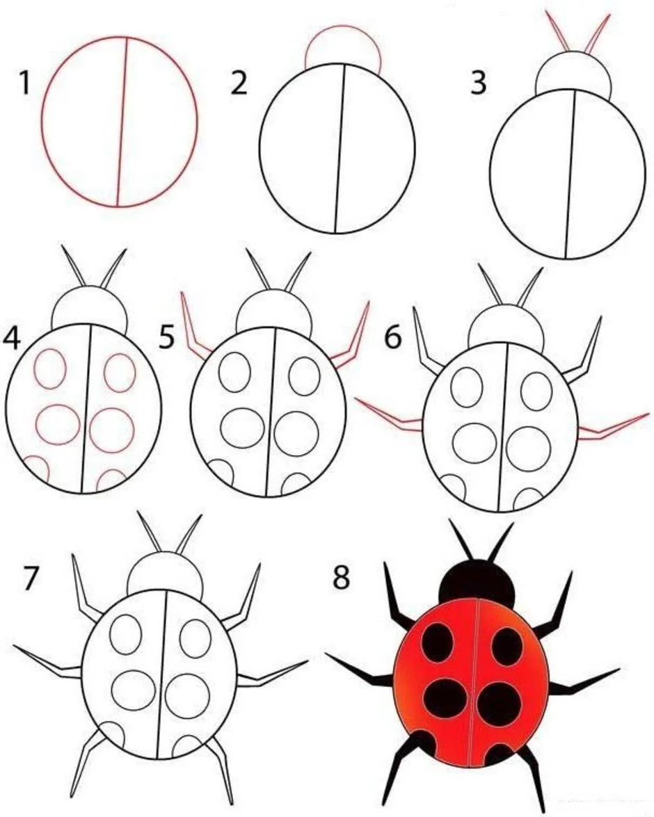 Рисунок божья коровка 2 класс