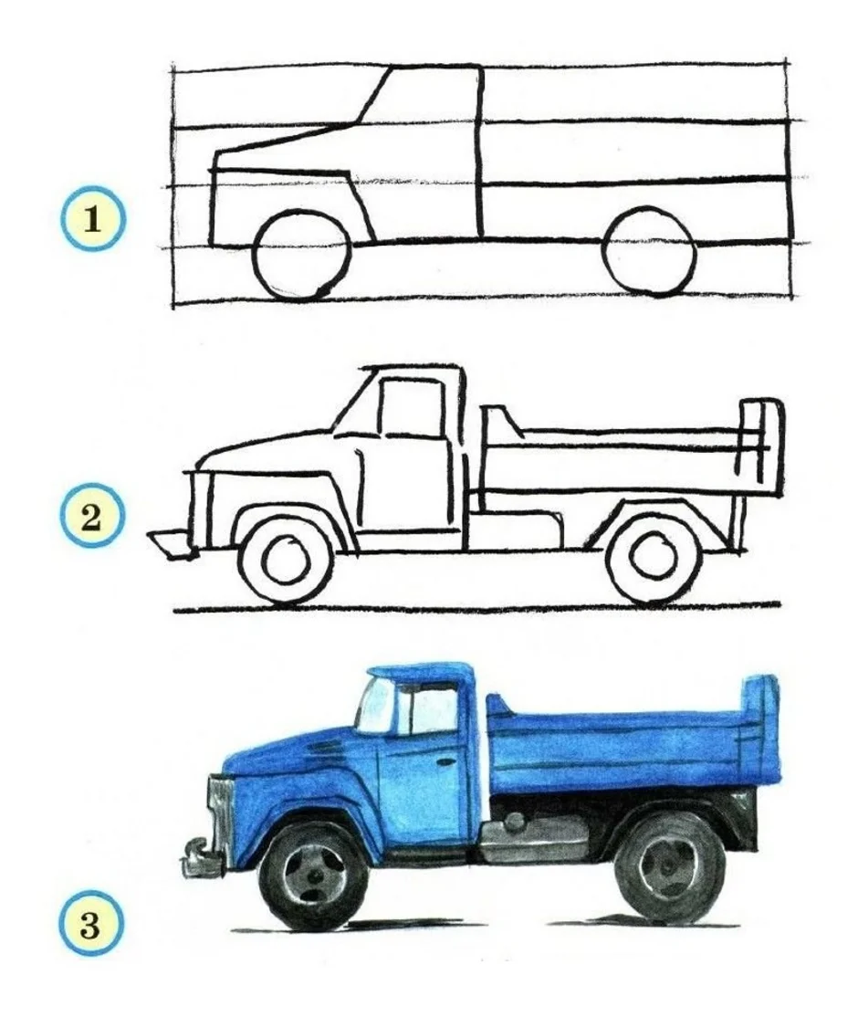 Рисунок машины 6 класс