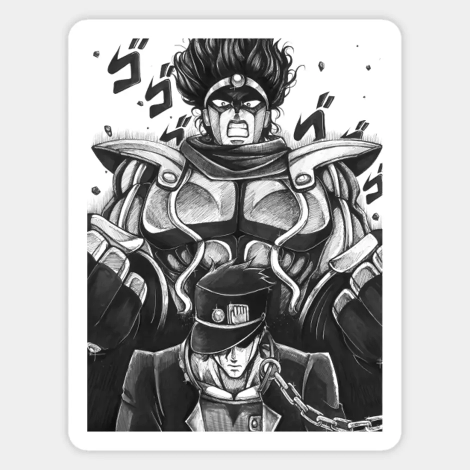 Как нарисовать star platinum