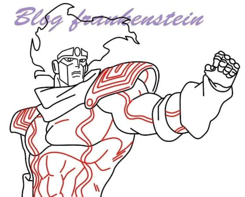 Как нарисовать star platinum