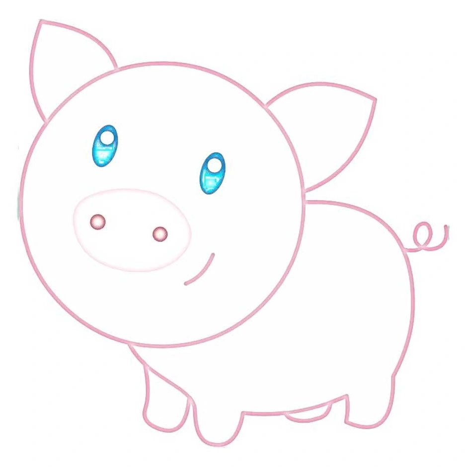 Свинка для срисовки. Поросенок рисунок. Нарисовать свинью. Свинка для рисования для детей. Рисование поросенок.