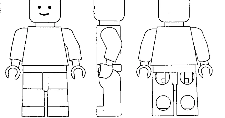 Лего человек рисунок