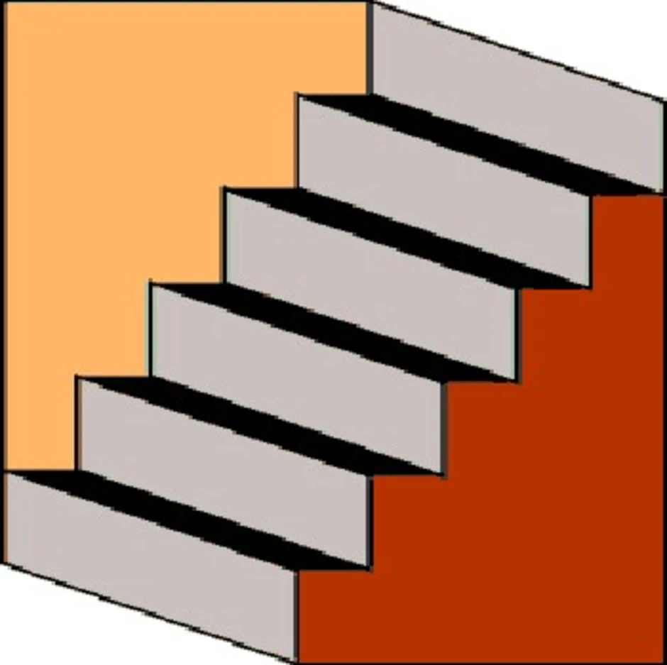 Картина лестница обман зрения