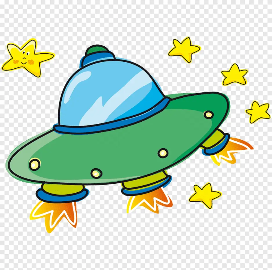 Летающая тарелка для детей. НЛО мультяшный. Корабли инопланетян для детей. НЛО для детей.