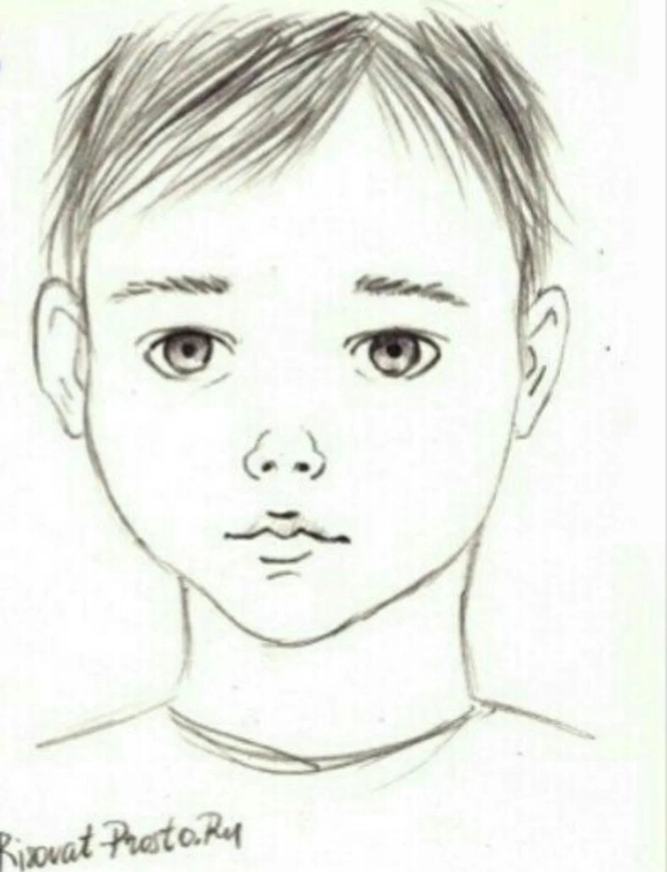 Нарисует какое лицо. Лицо человека рисунок. Рисунок мальчика карандашом. Детское лицо рисунок. Портрет лёгкий для детей.