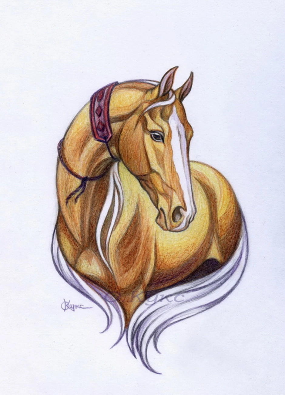 Красивые рисунки лошадей