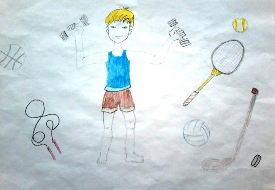 Любимая игра урок. Рисунок на спортивную тему. Рисунок на тему физкультура. Детские рисунки на спортивную тему. Рисунок на тему спорт легкий.