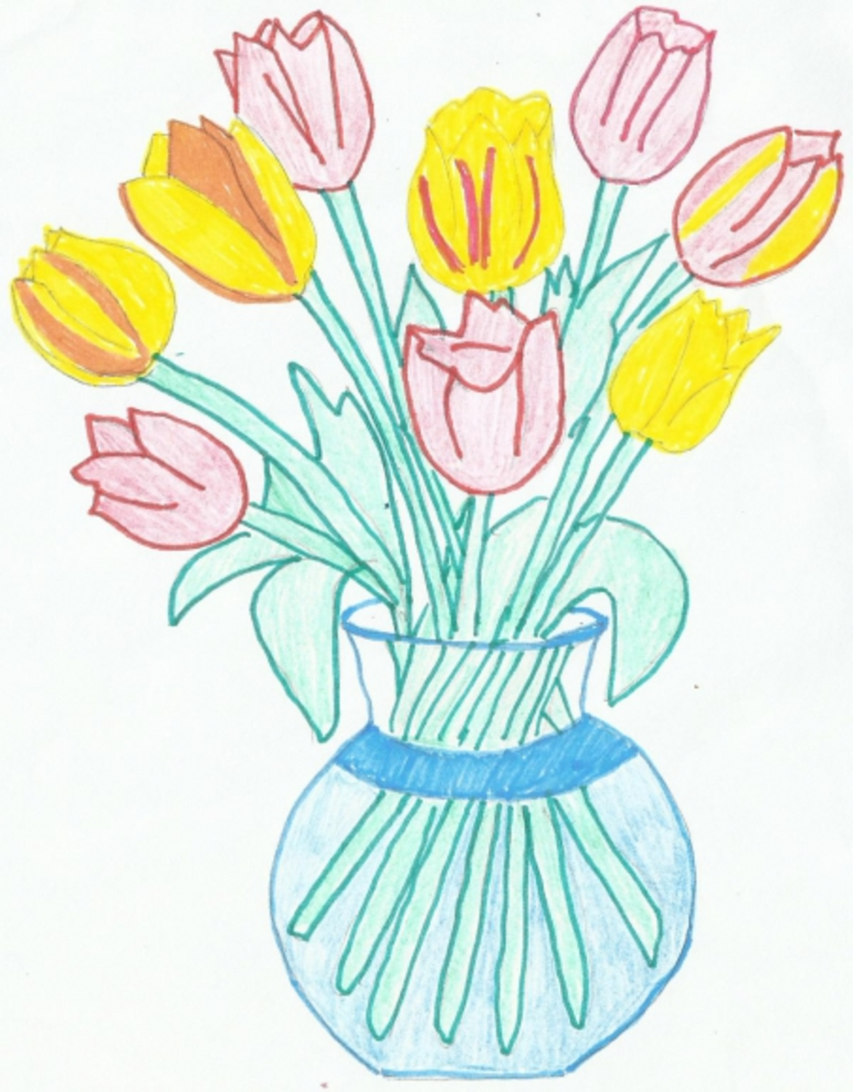 Букет для мамы карандашом. Рисование букет для мамы. Рисование цветы для мамы. Букет для мамы рисунок. Ваза с цветами рисунок.
