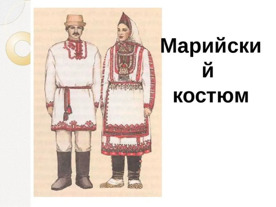 Марийский костюм мужской рисунок