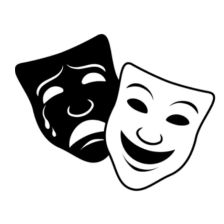 Театральная маска средняя группа. Театральные маски. Маска трагедии и комедии. Трафареты театральных масок для лица. Символ театра.