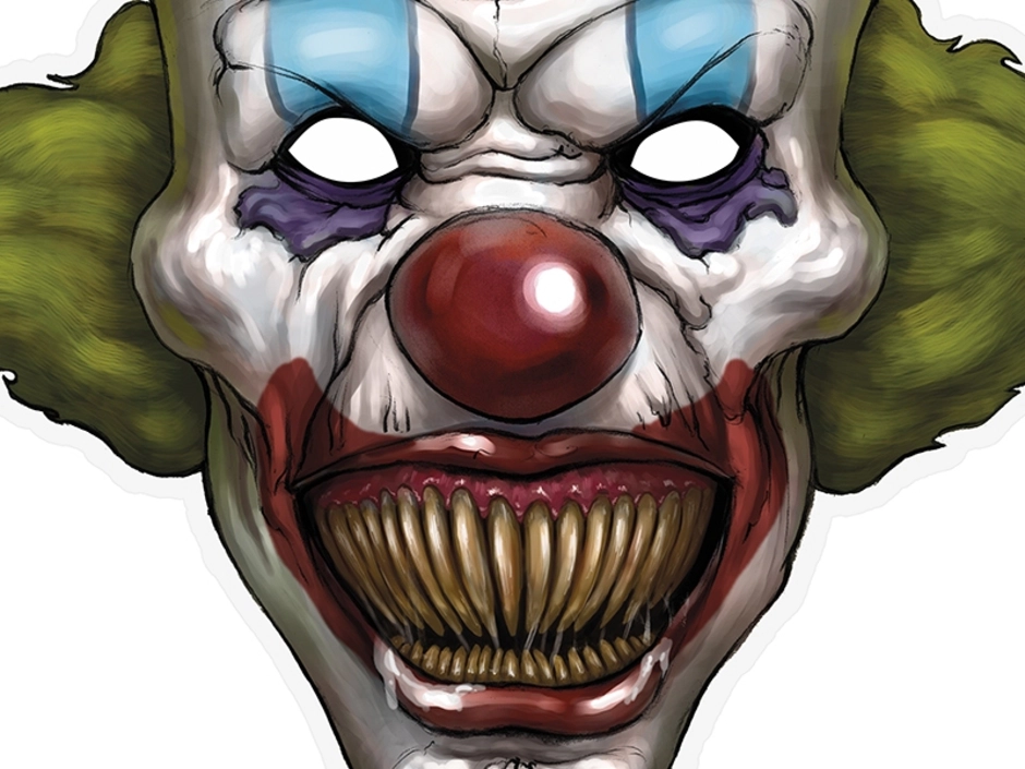 Рисование маска клоуна. Маски клоуна для детей.