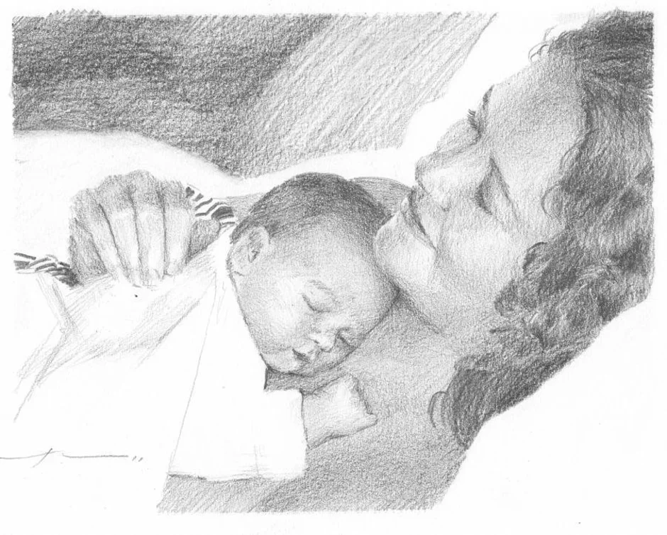 Рисунок Мама С Ребенком На Руках (54 Фото)