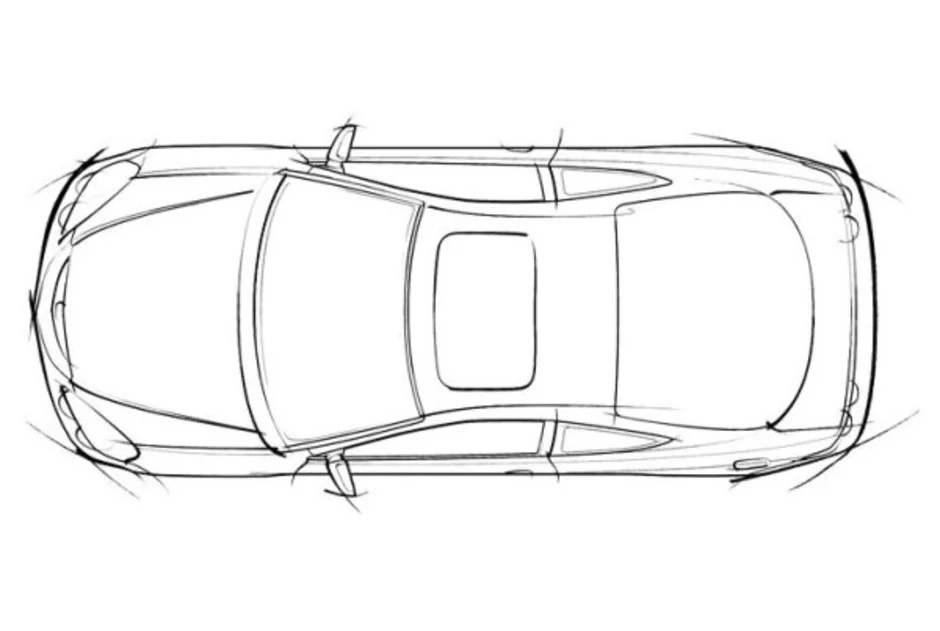 Чертеж авто вид сверху
