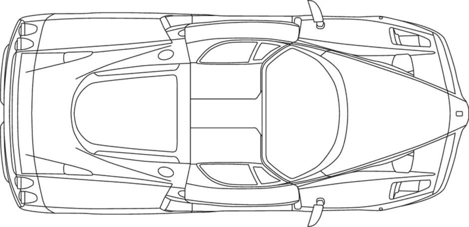 Чертеж авто вид сверху