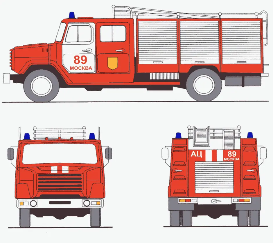 Рисуем пожарную машину