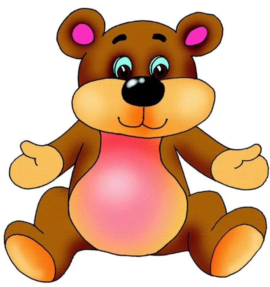 Картинки для детей. Мишка для детского сада. Медвежонок мультяшный. Медведь для детей. Изображение медвежонка для детей.