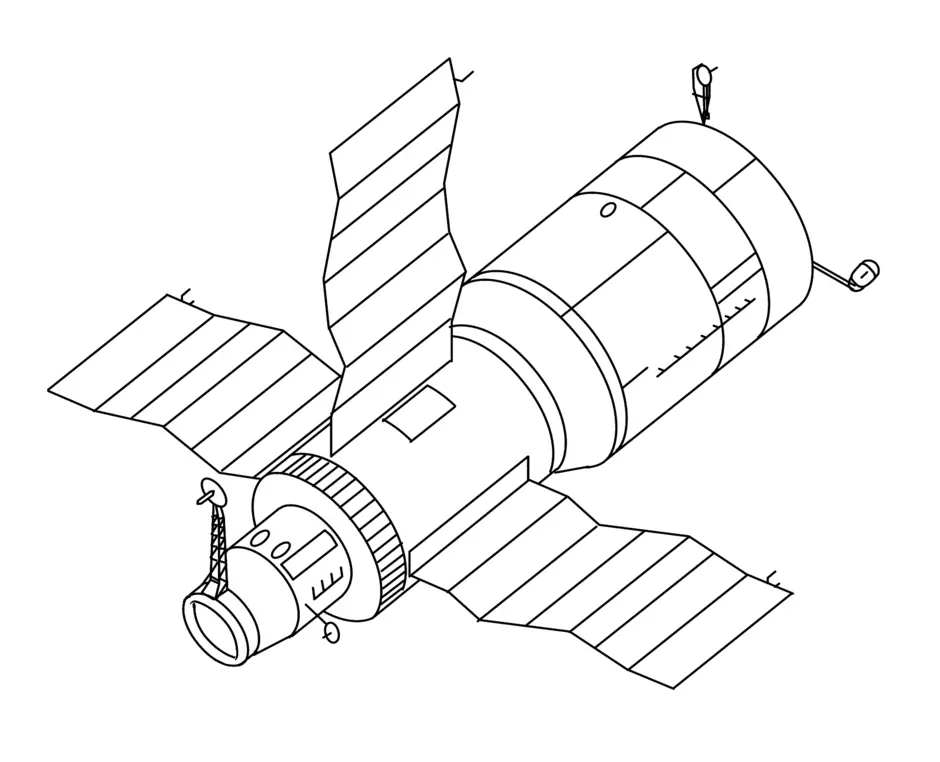 Космическая станция рисунок детский