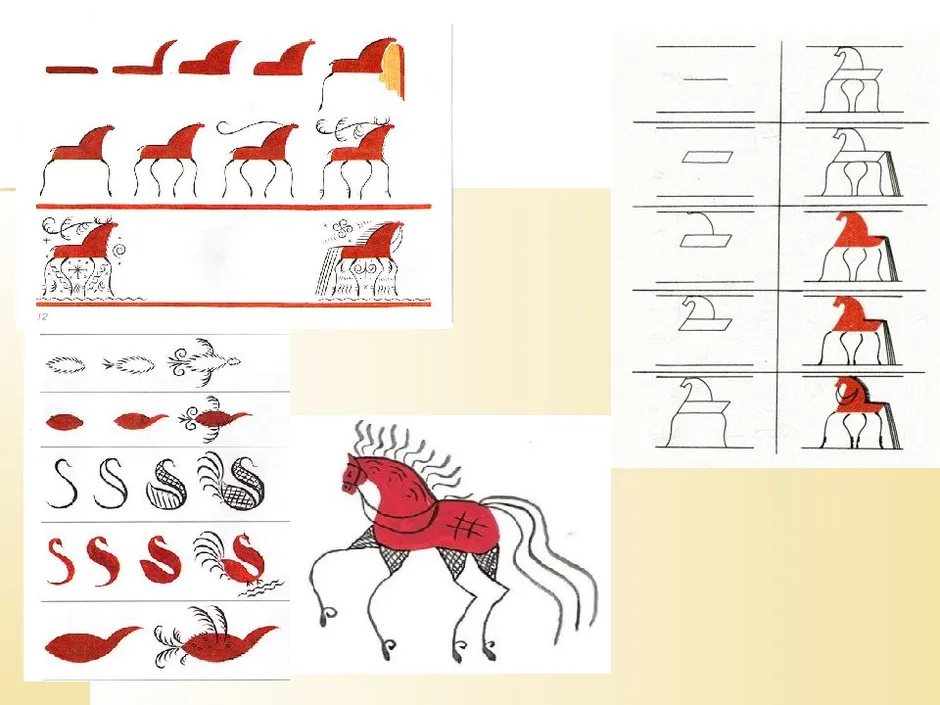 Мезенская роспись 5 класс изо рисунки как рисовать