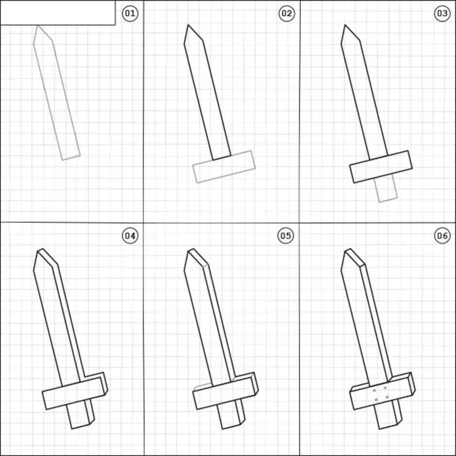 Как нарисовать меч легко