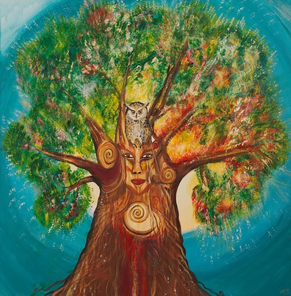 Жизнь дерева дуба. Мировое Древо ашваттха. Мировое Древо фусан картина. Древо жизни ашваттха. Ашваттха дерево.