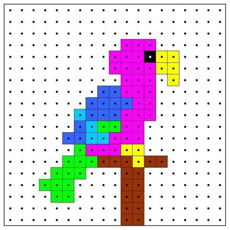 Рисунок из квадратиков для детей