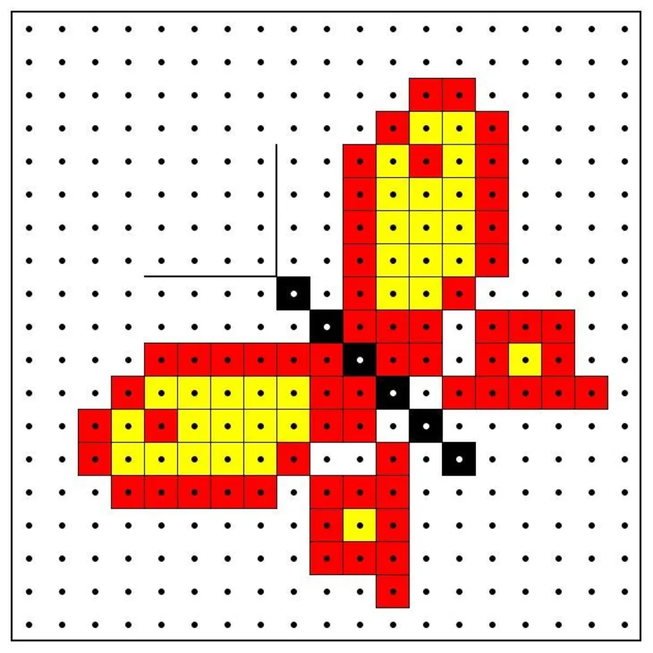 Рисунок из квадратиков для детей