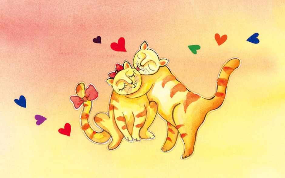 Love cat biz. Влюбленные котики мультяшные. Коты любовь. Мультяшный кот. Влюбленные котики рисунок.